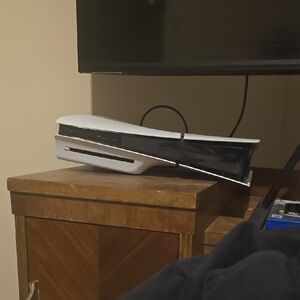 White and Black Gaming Console